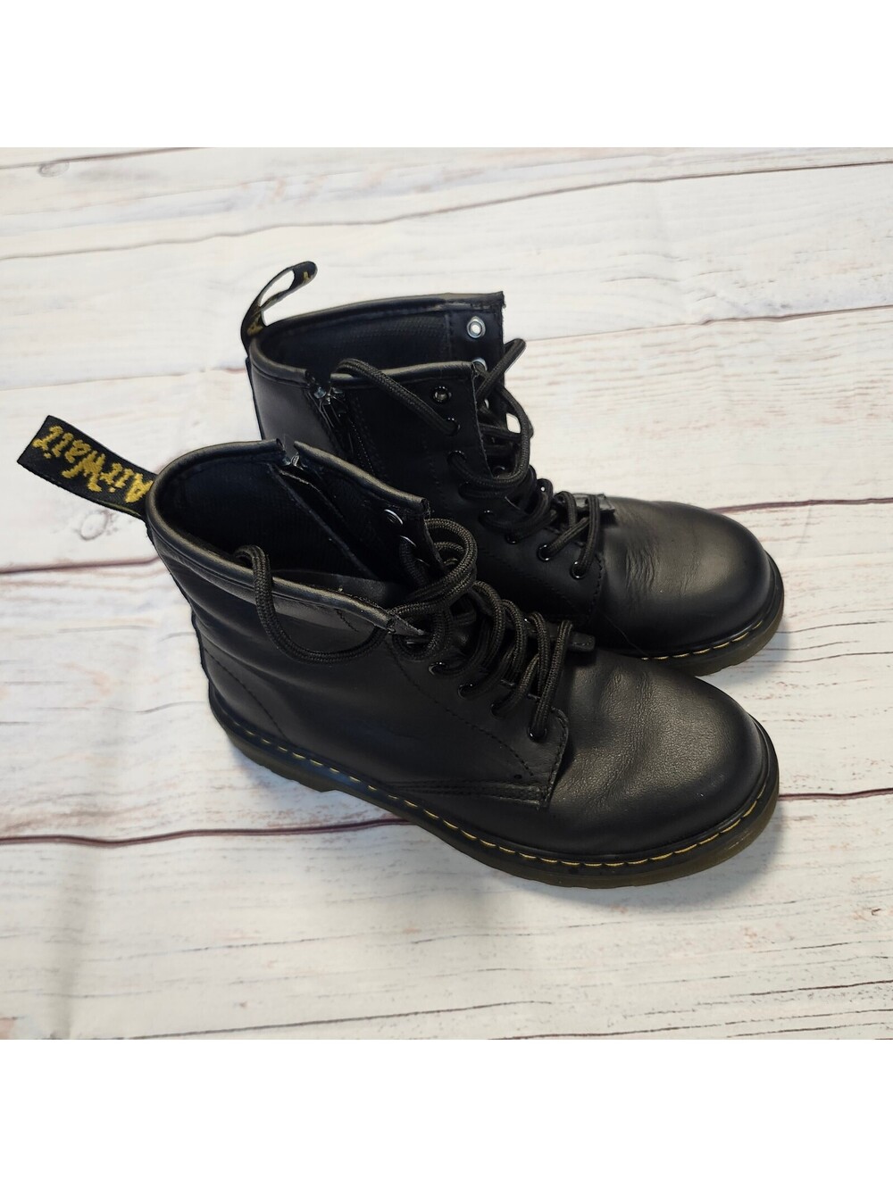 Dr. Martens 1460J Black Leather Ankle Boots Size 3 US / 2 UK